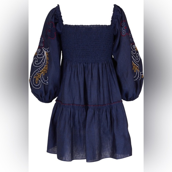 Sachin & Babi | Lola Linen Dress | Mini Dress | Embroidery | Women’s L - Picture 1 of 5